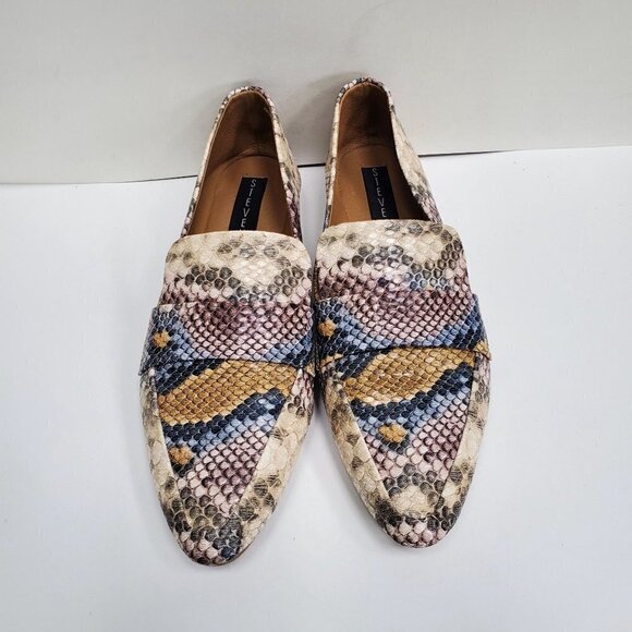 Steven By Steve Madden Hollie Multi Snakeskin Faux Leather Loafers Size 8M - Picture 4 of 10